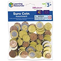 Learning Resources- Set monedas euro- Color surtido (XLR-LSP0026EUR)